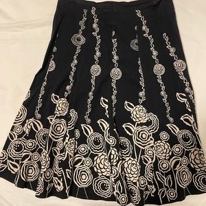 Black skirt with tan detailing